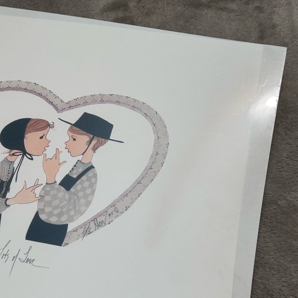 P. BUCKLEY MOSS "LOTS OF LOVE" 1995 LIMITED EDITION HAND SIGNED PRINT Amish - Picture 7 of 9